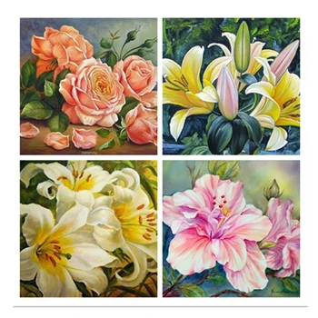 

LZAIQIZG DIY Full Square/Round Diamond Painting Flower Full Diamond Diamond Embroidered Cross Stitch kit Home Decoration Gift