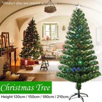 

Mini Christmas Tree Colorful Optic Fiber Lamp Green Iron Stand Home Festival Holiday Decoration Xmas Tree 120/150/180/210cm