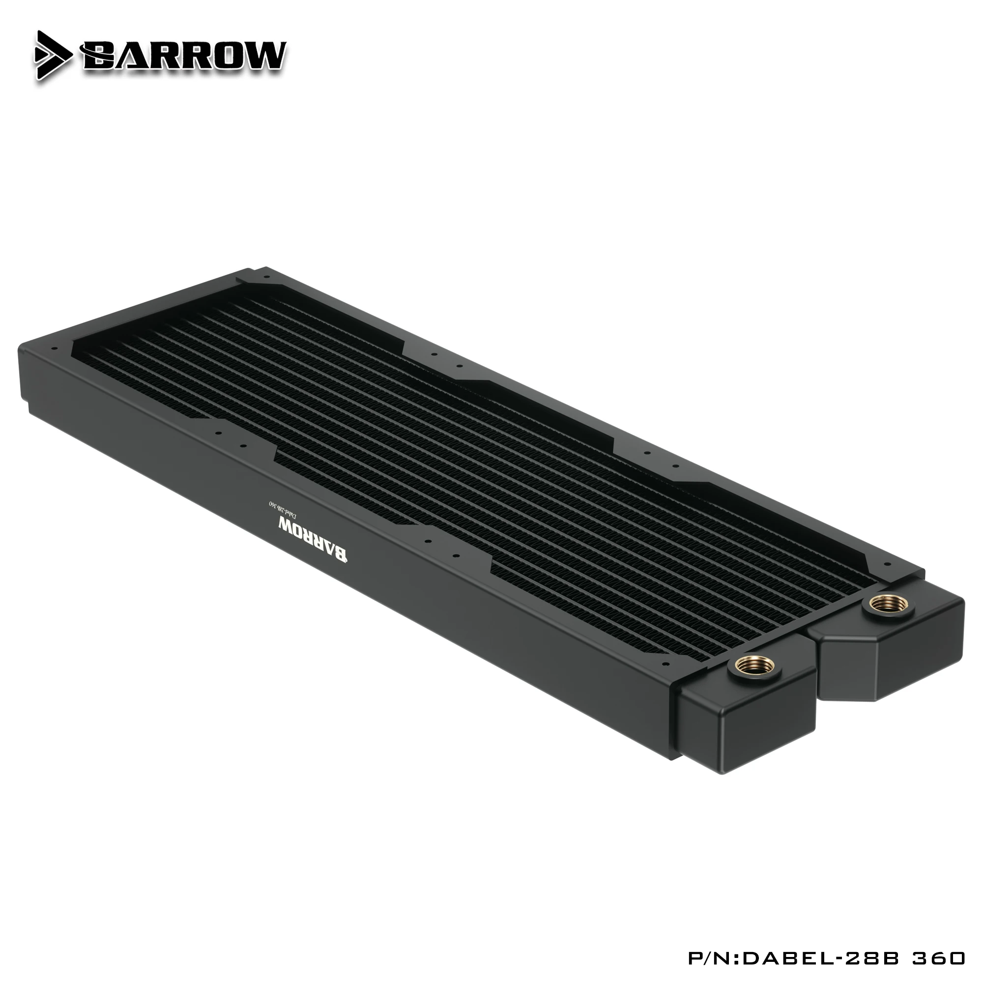 Carrinho de Mão 28 mm Grosso Cobre 240 360 mm Preto Radiador Computador Água Refrigerar Líquido Trocador g1 Rosqueado para 12cm Ventiladores Dabel28b Ventiladores e resfriadores - Imagem 3