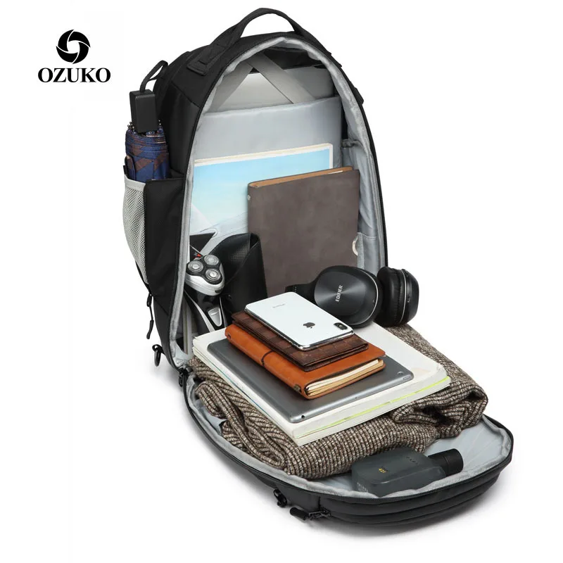 OZUKO Оксфордский мужской рюкзак для ноутбука, Мужской Водонепроницаемый Большой Вместительный рюкзак, повседневные дорожные деловые сумки, рюкзак