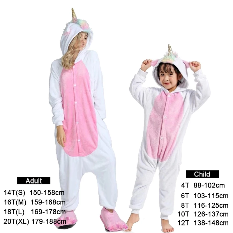 

Kids Pijamas Unicorn Pajamas for Boys Girls Winter Animal Panda Pyjamas Women Sleepwear for Teen 4 6 8 10 Years