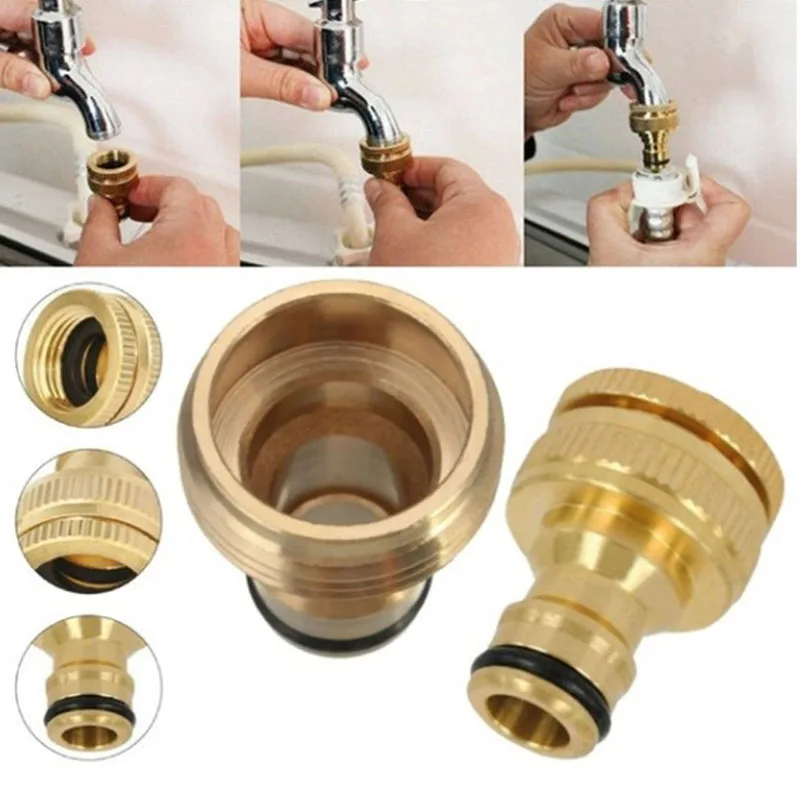 

23mm universal garden watering tools kitchen hose adapter brass hose connector mixer hose adapter common pipe home fitting