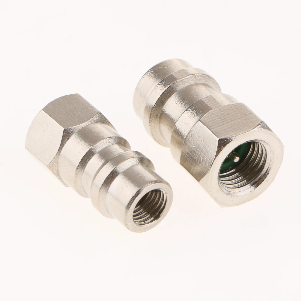 2X Red+Blue A/C Charging Port Hi/ Low Adapters Retrofit R12 R22 to R134a