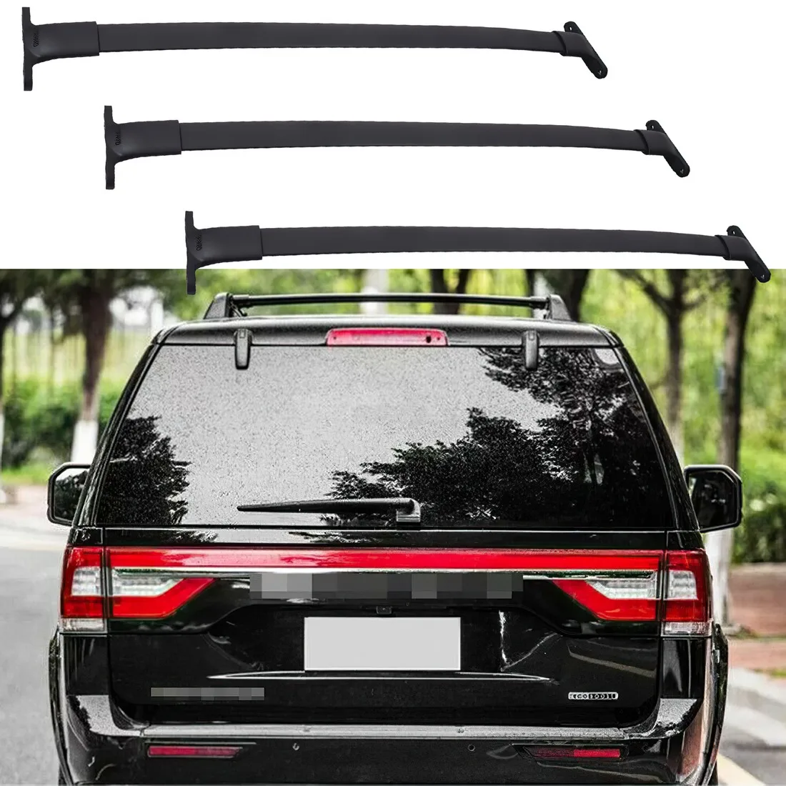 

MOSATP Car Roof Rack Rail Fits for Lincoln Navigator 2018 2019 2020 Crossbars Auto Top Aluminum Cross Bar Holder luggage rack