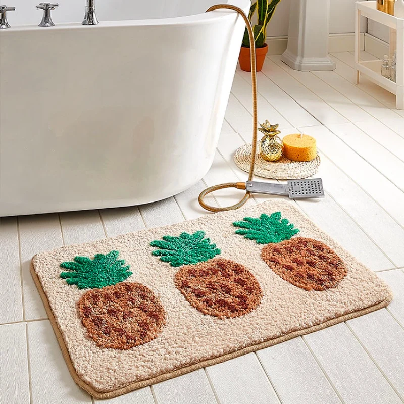 Pineapple Art Drawing Doormat Kitchen Carpet Anti-Slip Waterproof Rug Floor Mats 