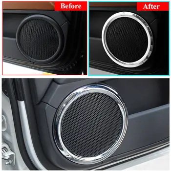 

Stereo Speaker Cover Trim Collar Ring Accessories For Jeep Compass 2008-2014 Set