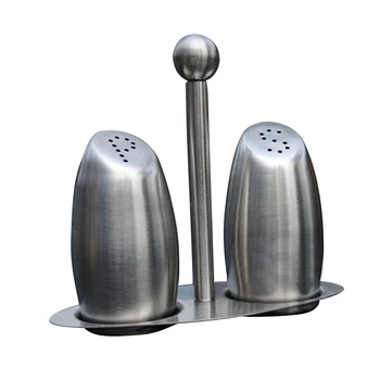 

3 Style Creative Kitchen Supplies PS Stainless Steel Seasoning Jar Cruet Set Seasoning Box Salt Shaker With Base