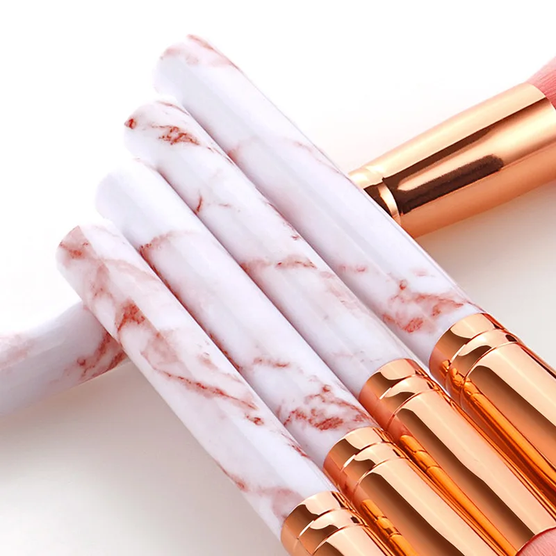 10pcs Unicorn Makeup Brush Set Marble Handle Foundation Blending Powder Eyeshadow Brushes Cosmetic Beauty Pincel de maquilla