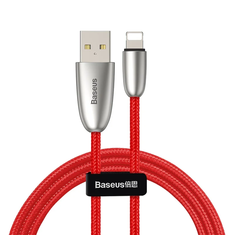 Baseus usb зарядный кабель для iPhone 2,4 A быстрая зарядка USB кабель для передачи данных для iPhone 11 Pro для iPhone X XR 8 8 Plus зарядный кабель - Color: Red
