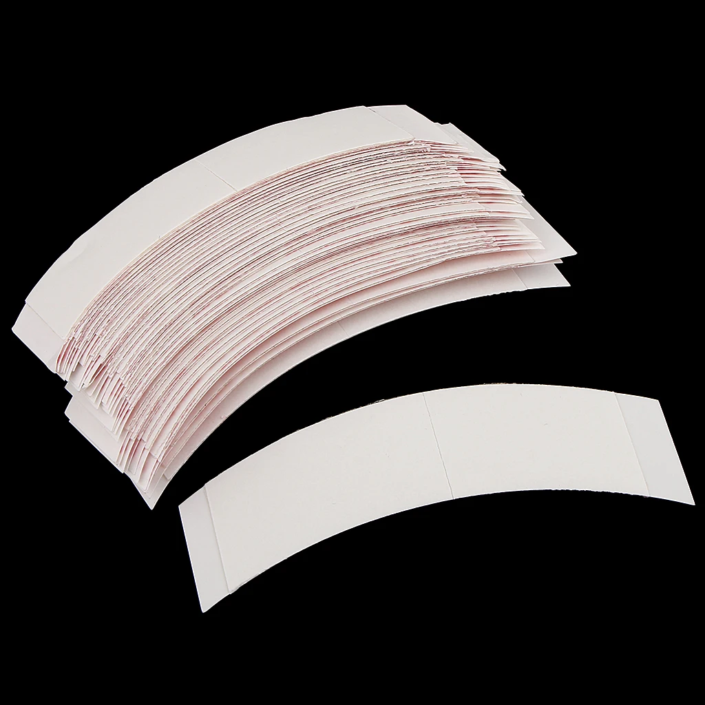 36 Pieces White Liner C Contour Double Sided Super Tape for Skin Weft Hair Extension Waterproof Lace Wig Toupee Pro Use