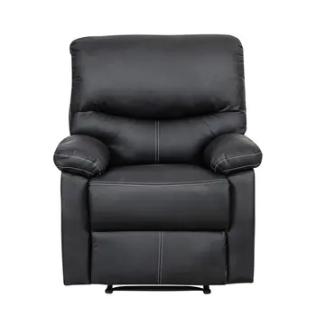 

FR 1 Person Black Seater Leather Sofa Comfortable Recliner Armchair Sofa Lounge Chair Reclining Living Room Furniture Armchair