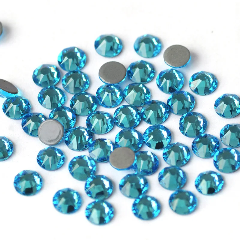 CTPA3bI Crystal AB Best Quality Hot Fix Rhinestone FlatBack 16 Cut Facets Hotfix Rhinestones DIY Clothes Wedding Decoration