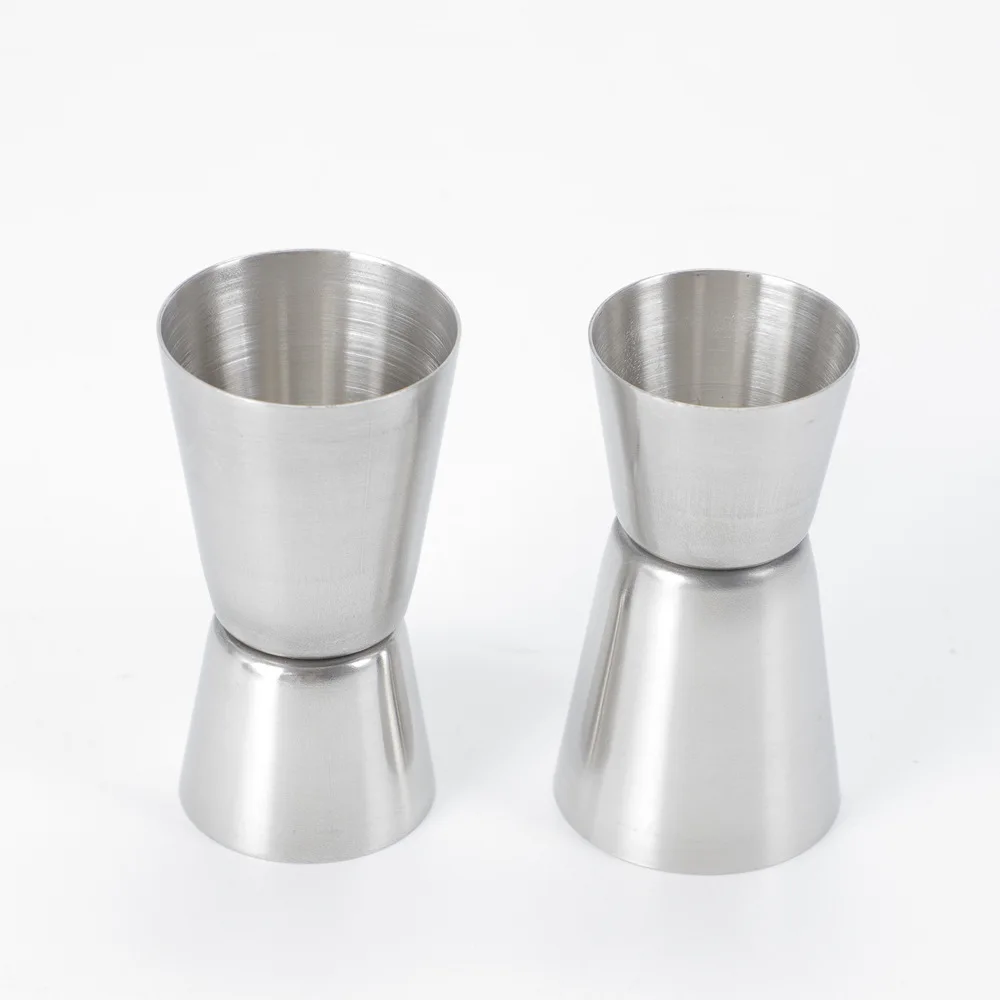 

Stainless Steel 304 Food Grade Both Head Measure Cup 30ml 50ml 60ml Drawing Surface Cylinder Bar Measures Cup
