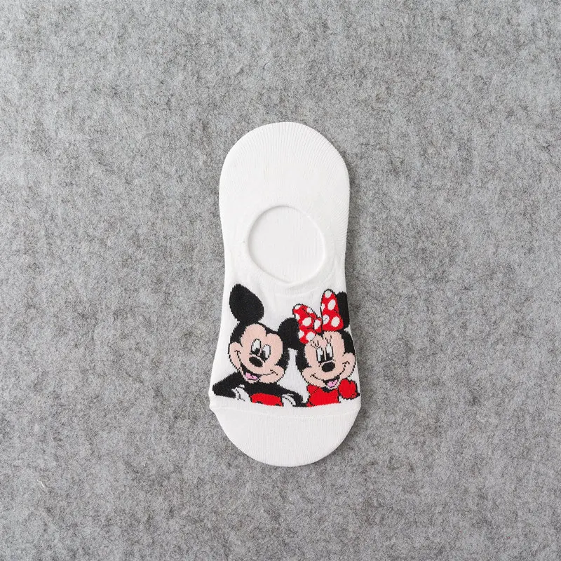 2 Women Cartoon Animal Mickey socks cute Kawaii ankle Donald Duck Socks invisible Silicone slip Socks girl Cotton boat sock - Color: 2