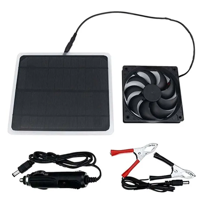 

Mini Universial Solar Powered Fan Ventilator For Dog Greenhouse Chicken House Energy-saving