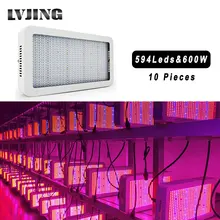 Wholesale 10PCS 600W LED Grow Light Full Spectrum Plant Lamp for Vertical Farming Vegs Flowers Seeds