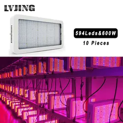 Wholesale 10PCS 600W LED Grow Light Full Spectrum Plant Lamp for Vertical Farming Vegs Flowers Seeds