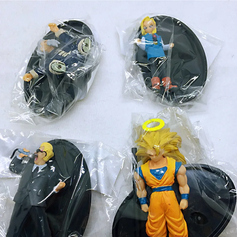 5-7 см 4 шт./лот фигурки Dragon Balls Son Goku Super Saiyan Goku модель игрушка, упакованный в Opp пакете(пакет из неориентированного полипропилена