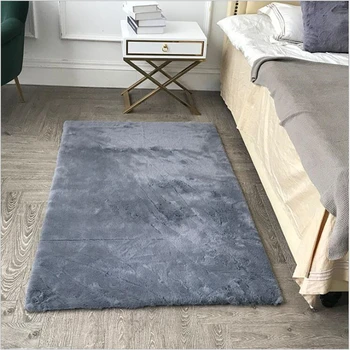 

Rectangular Imitation Wool Mat Living Room Bedroom Coffee Table Study Mat Without Lint Mat Fur Rug Carpets for Living Room
