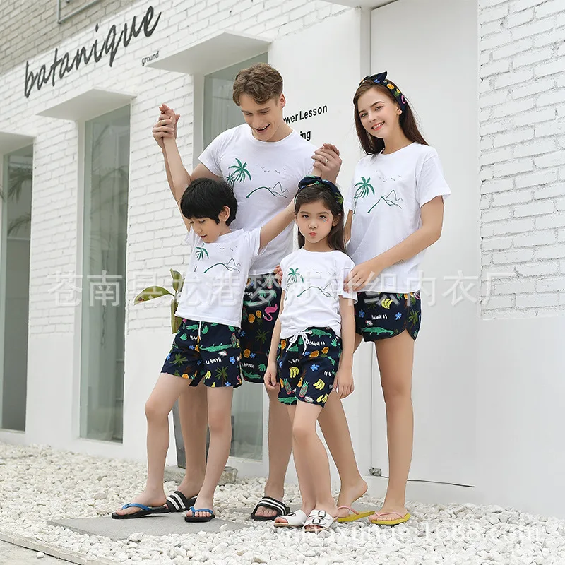 

Beach Shorts Men's Quick-Dry Parent And Child Seaside Holiday Loose Couple Clothes Hot Springs Shorts Large Size Swimming Trunks