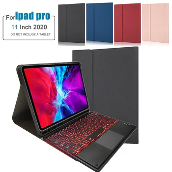 

Keyboard Case for Apple iPad Pro 11 inch 2020/2018 Cover with Black Slim Leather Funda Bluetooth Keyboard with Pencil Slot