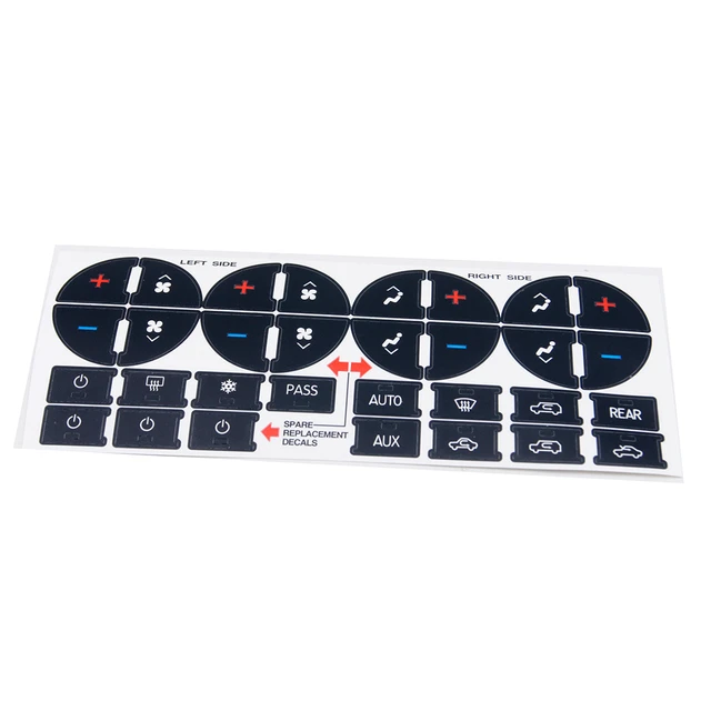 Car AC Dash Button Repair Kit Sticker Dash Board Decal for Buick Enclave  Chevy Avalanche Silverado Tahoe GMC Acadia Sierra Yukon - AliExpress