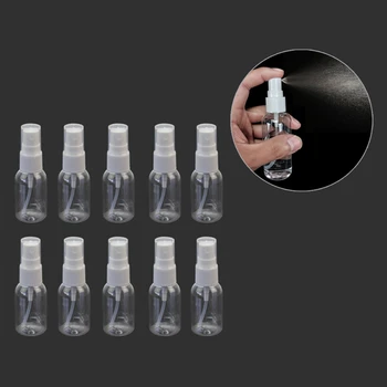 

10Pcs 30ml Empty Small Spray Bottle Refillable Bottles Travel Transparent Plastic Perfume Bottle Atomizer Toxic Free and Safe