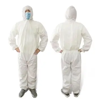 

Disposable Coverall Dust Spray Suit Siamese Non-woven Dust-proof Anti Splash Clothing Safely Security Protection Clothes