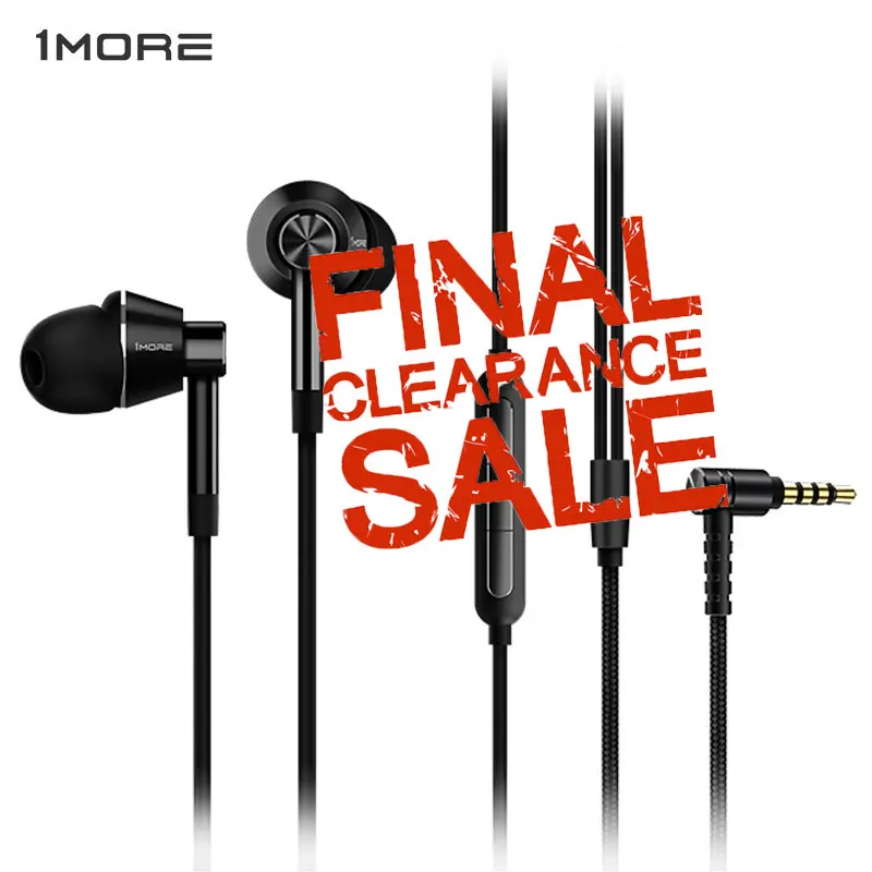 1MORE Earphones E1017 Dual Driver Graphene Dynamic Earphone In ear L Bending with Microphone Control of Volume | Электроника