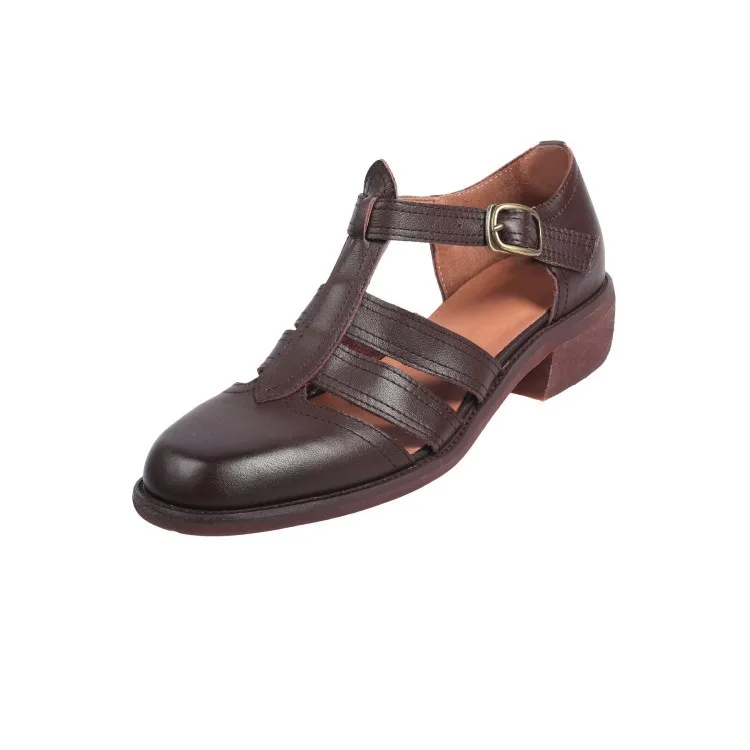 

Genuine Leather Retro Sandals Japanese-style College Style inside And Pure Leather Suitable Occasion Date Casual Fashion Daily L