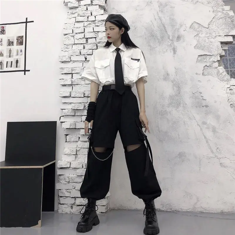 Purpdrank - Gothic Streetwear Women's Cargo Pants with