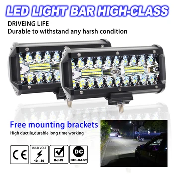 

2PCS 480W 32000LM LED Car Offroad Work Light LED Light Bar Spot Beam Fog/Driving Fog Light Lamp Strip Light 4x4 Car Accessories