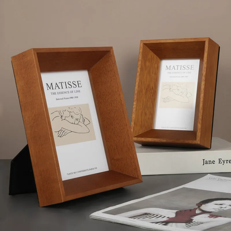 Элегантная картина фоторамка деревянный современный дизайн Постер
