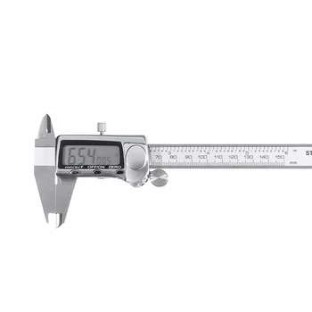 

150mm Stainless Steel Digital Caliper Fraction /mm/ Inch Large LCD Digital Display Vernier Caliper Gauge Micrometer Tool
