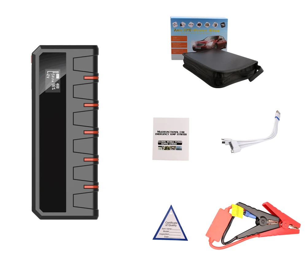 

Car Power Jump Starter 12V 18000mAh Fast Charge Dual USB 5L 6L Gas Multiple Protection Arrancador de Potencia Power Portable LED