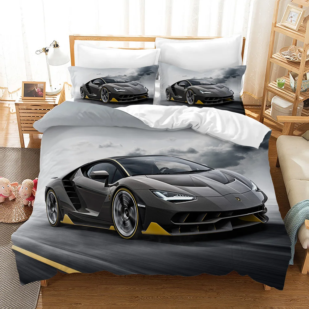 deep fitted sheets Extreme Motorsport Digital Printed Duvet Cover with Pillowcase Bedroom Decorative Bedding Single Double Full Queen King Size king size comforter Bedding Sets