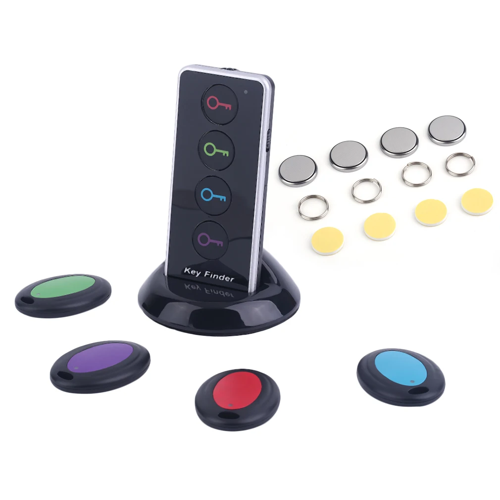 

4 In 1 Professional Wireless Key Finder Remote Key Locator Anti Lost With Torch Function 4 Receivers And 1 Dock GPS Tracker
