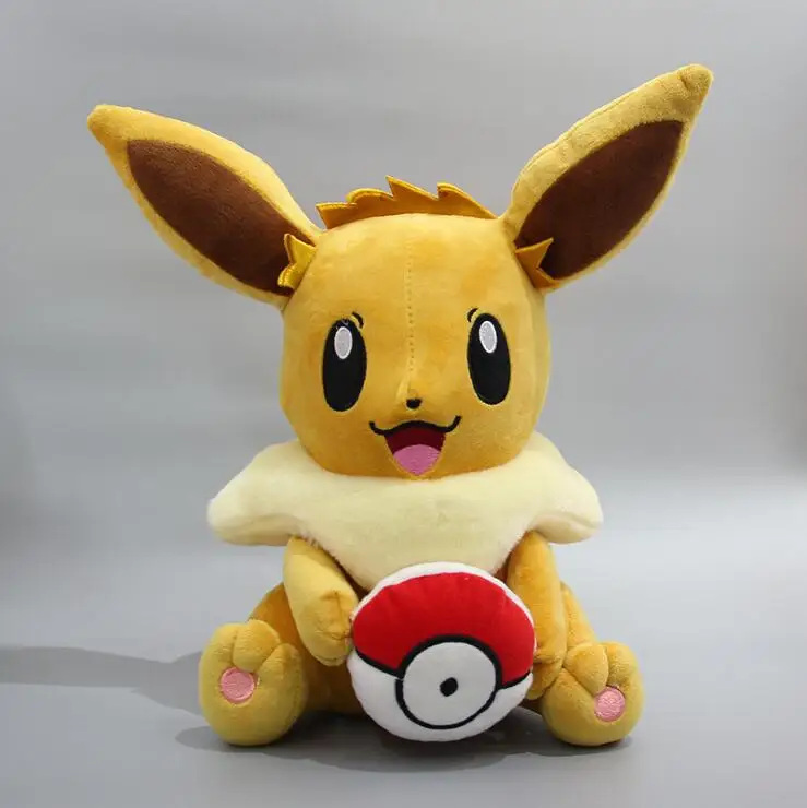 Pokemon Evee Pokeball Figura Мягкая Плюшевая Кукла игрушки 280 мм Аниме Фигурки | Игрушки и