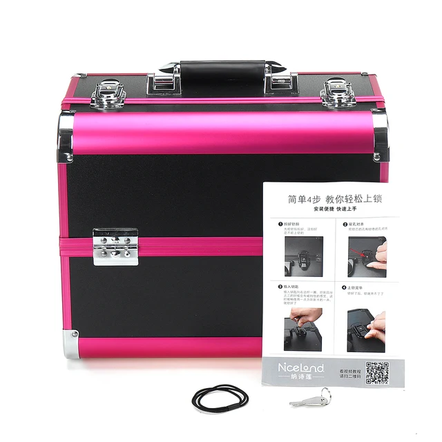 Portable Professional Cosmetic Bag Suitcases For Cosmetics Large Capacity Women Travel Makeup Bags Box Manicure Cosmetology Case 6