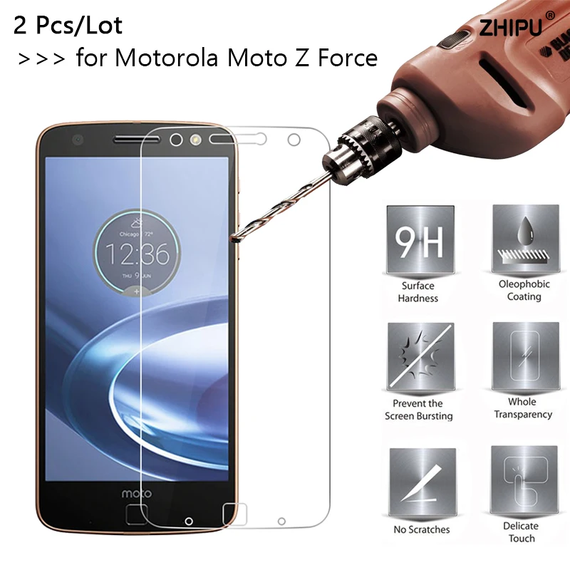 2 шт. 2.5D 0 26 мм закаленное стекло для Motorola Moto Z Force Защитная пленка стекло|Защитные
