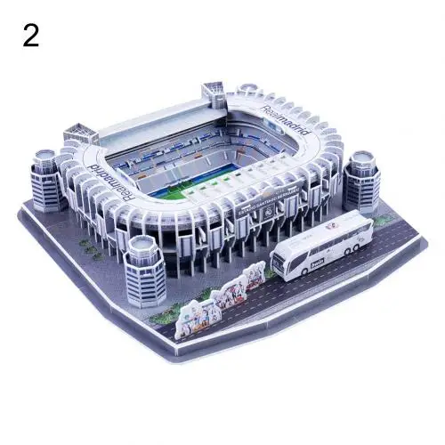 Детская забавная модель футбольного стадиона 3D головоломка игра DIY игрушка Детские развивающие игрушки для детей подарок - Цвет: 2
