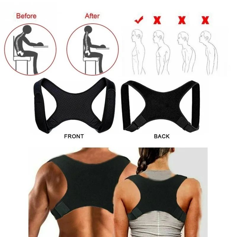 

1PC Adjustable Back Posture Corrector Clavicle Spine Back Shoulder Lumbar Brace Support Belt Posture Correction Unisex