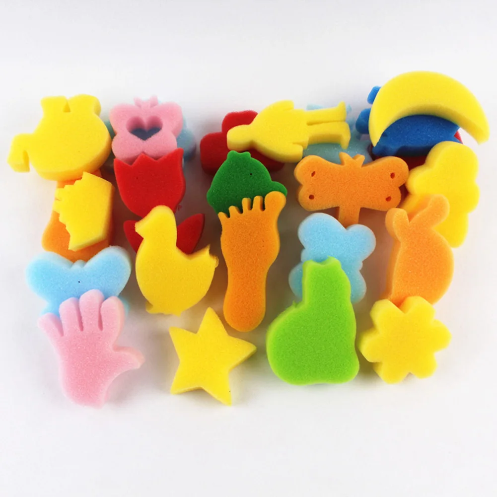 FSSTUD 24 Stück Gesichtsbemalung Schwämme – Blütenblattform, 5,7x3,65cm, Für Körperfarbe & Kunst