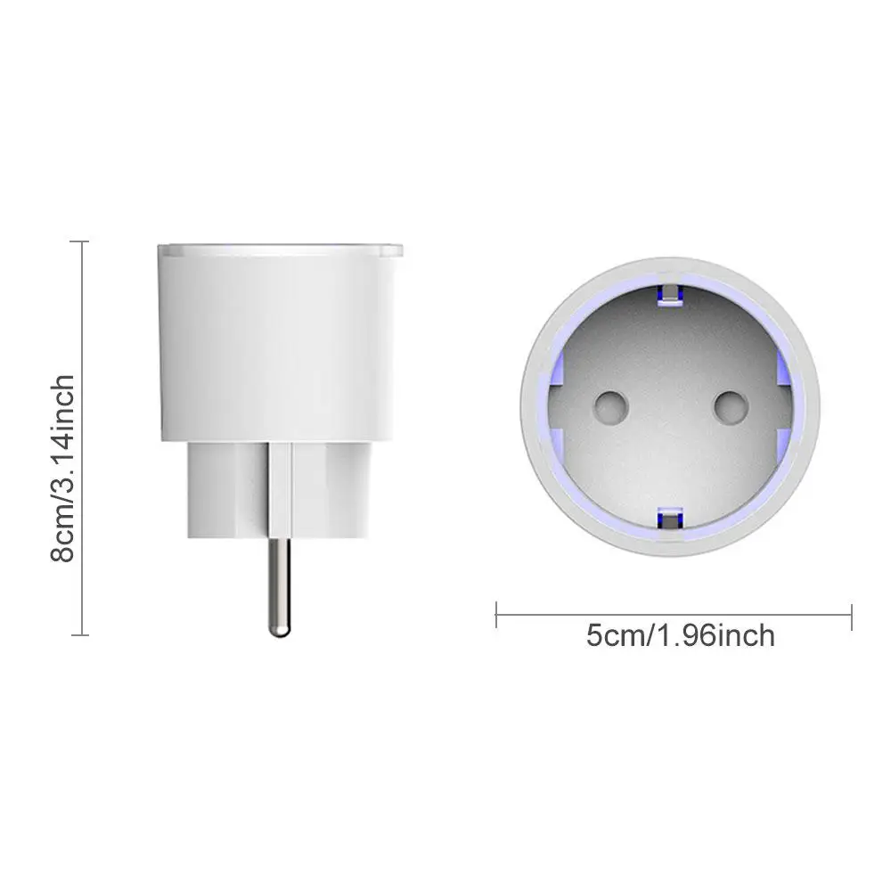 Teekar DS-201 1/2/4 шт. Wi-Fi Smart Plug умная розетка 10A Tuya Smart life дистанционного Управление ЕС Стандартный работать с Alexa Google Home