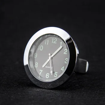 

Analog Car Clock Decor Anti-vibration Silver Border 43mm Luminous Interior
