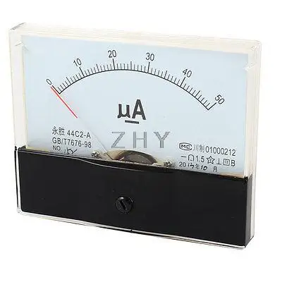

44C2 DC 0-50UA Fine Tuning Dial Current Tester Panel Ampere Meter Amperemeter