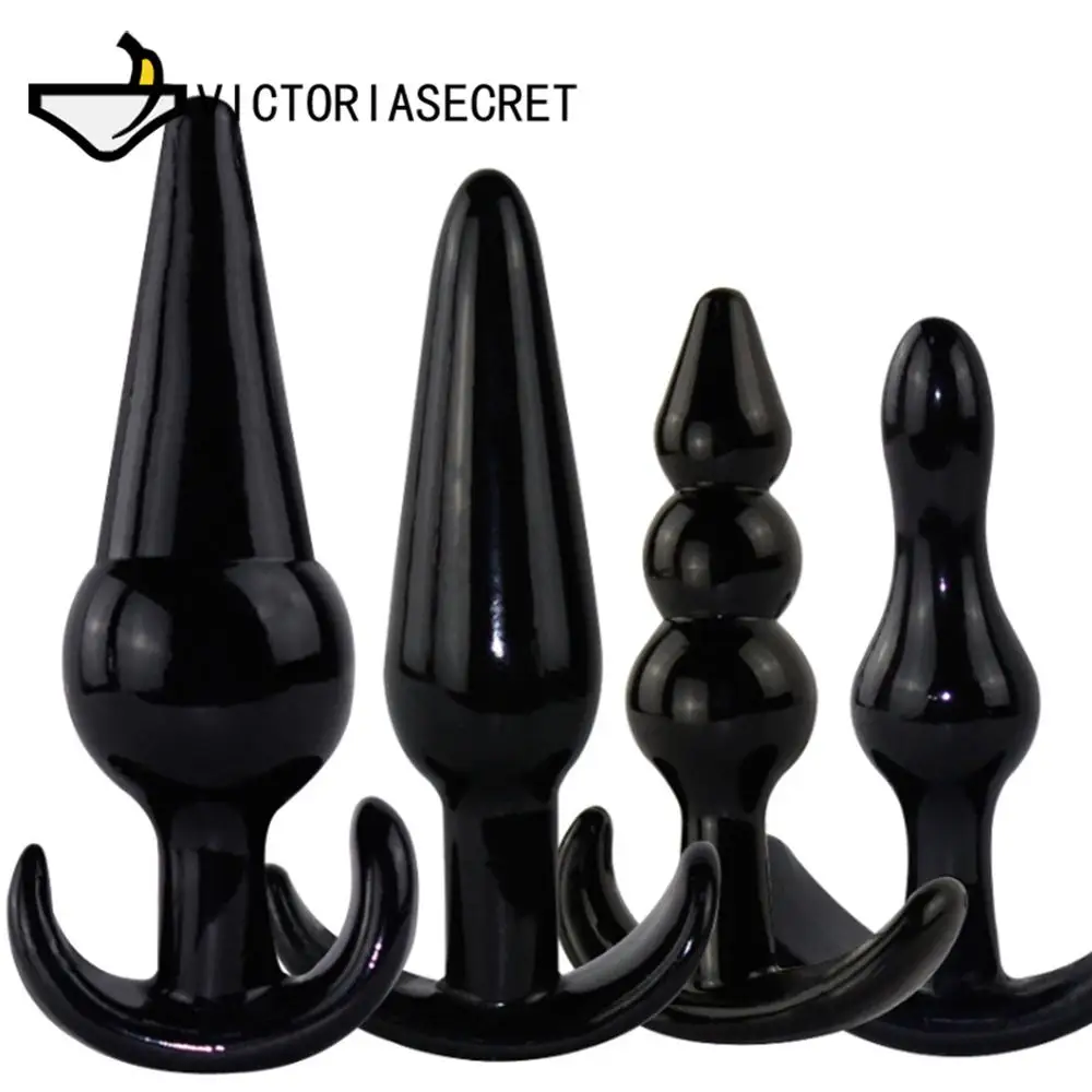 Silicone Anal Plug 4 pcs Dildo No Vibrator Sex Toys for Woman Prostate Massager Bullet Beads Plug G Spot Butt Plug For Men Gay