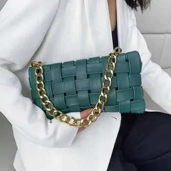 

Elegant Weave Tote Bag Female 2020 Fashion High-quality PU Leather Women Designer Handbag Ladies Travel Shoulder Messenger Bag