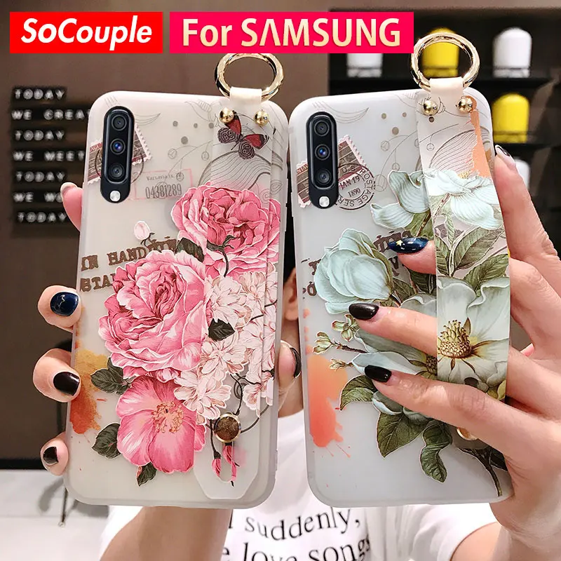 SoCouple держатель для телефона чехол Samsung Galaxy S8 S9 S10 S20 plus Ultra A30 A50 s A70 A20 Note 8 9 10 мягкий