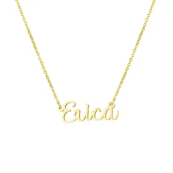 

Personalized Name Pendant Necklaces Birthday Gift Gold Color English Letter Necklace Custom Stainless Steel Name Necklaces